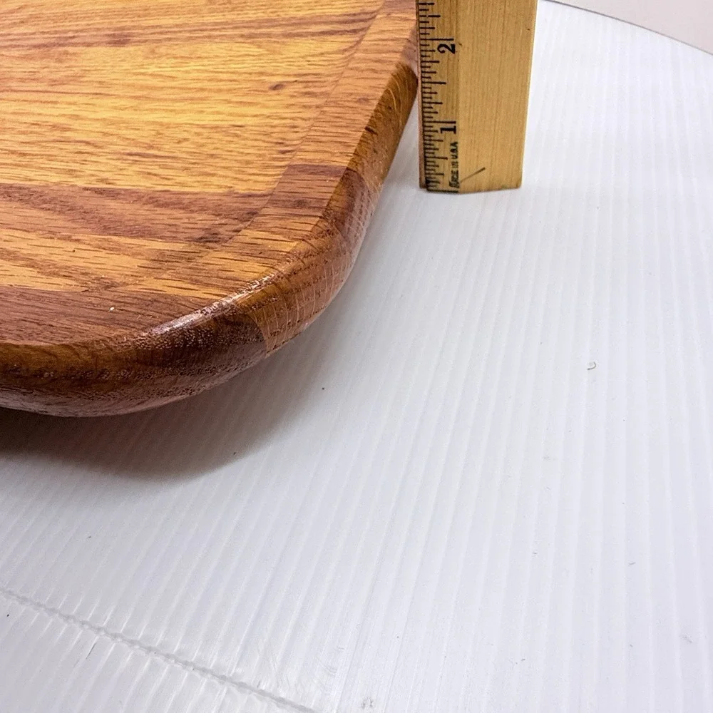 Rare Vintage 1960s Vermillion Oak Lazy Susan MCM Scandi Charcuterie Cheese Board